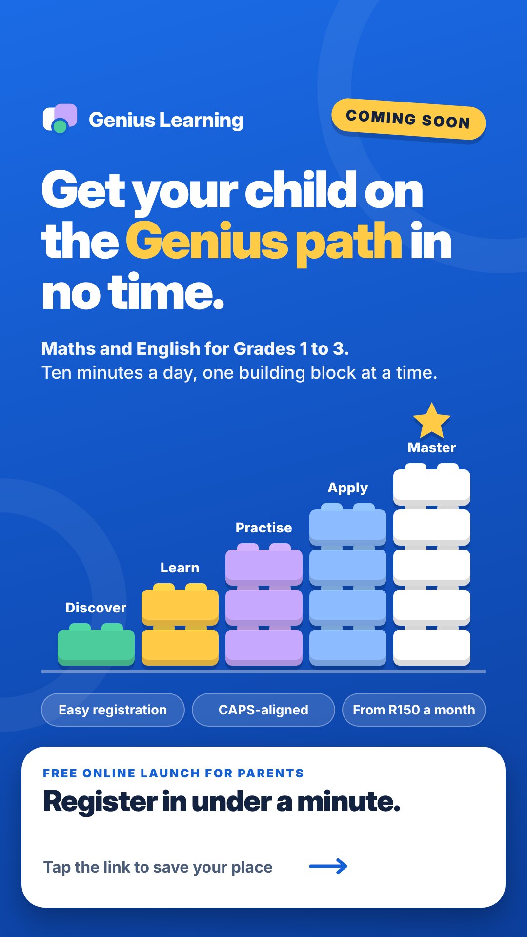 Genius Learning launch poster